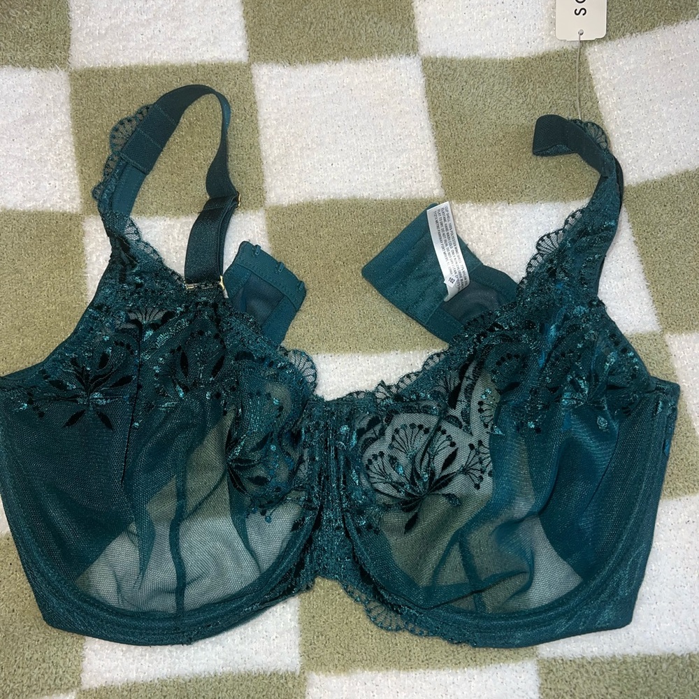 NWT Soma green lace 40DD bra